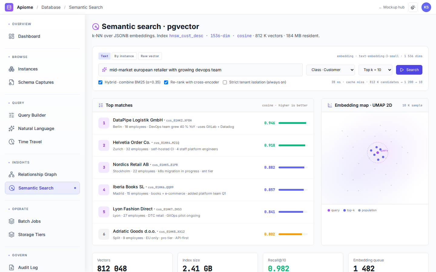 Database — Vector search