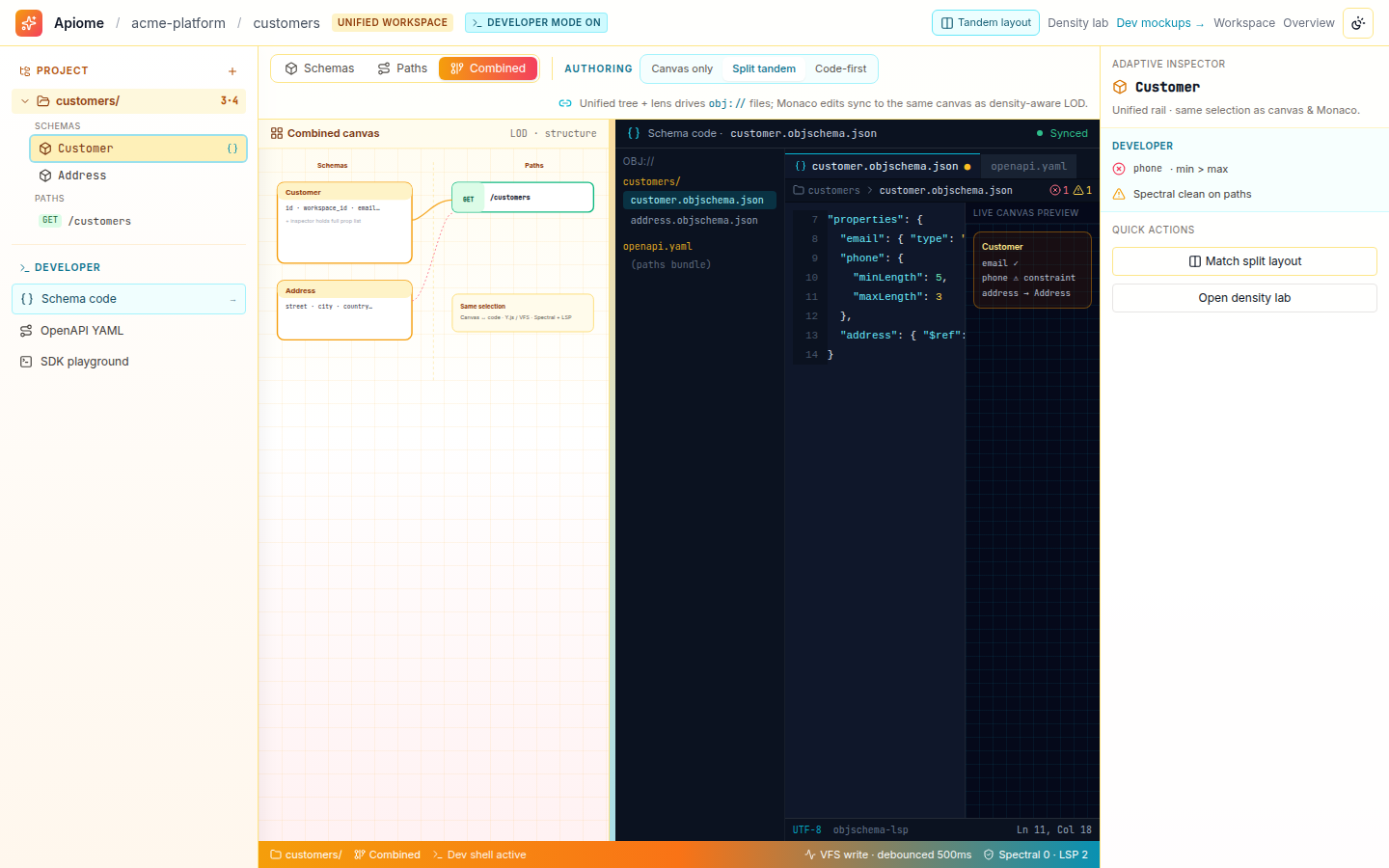 Workspace — Developer tandem