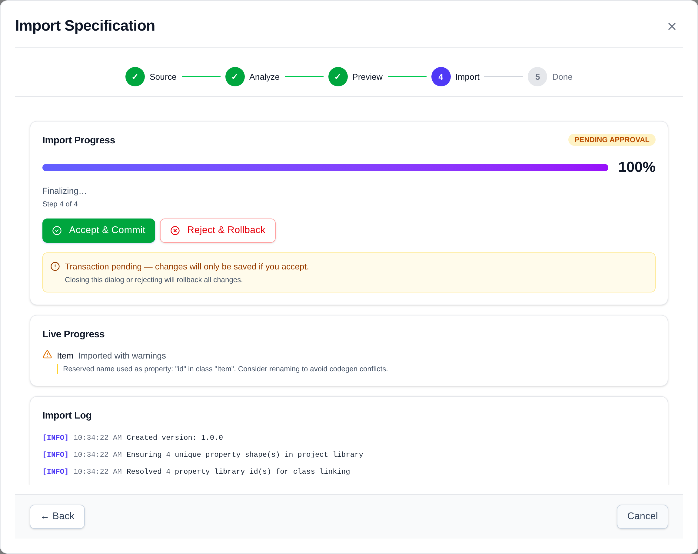 Enterprise Import wizard with multi-source import and quality scoring