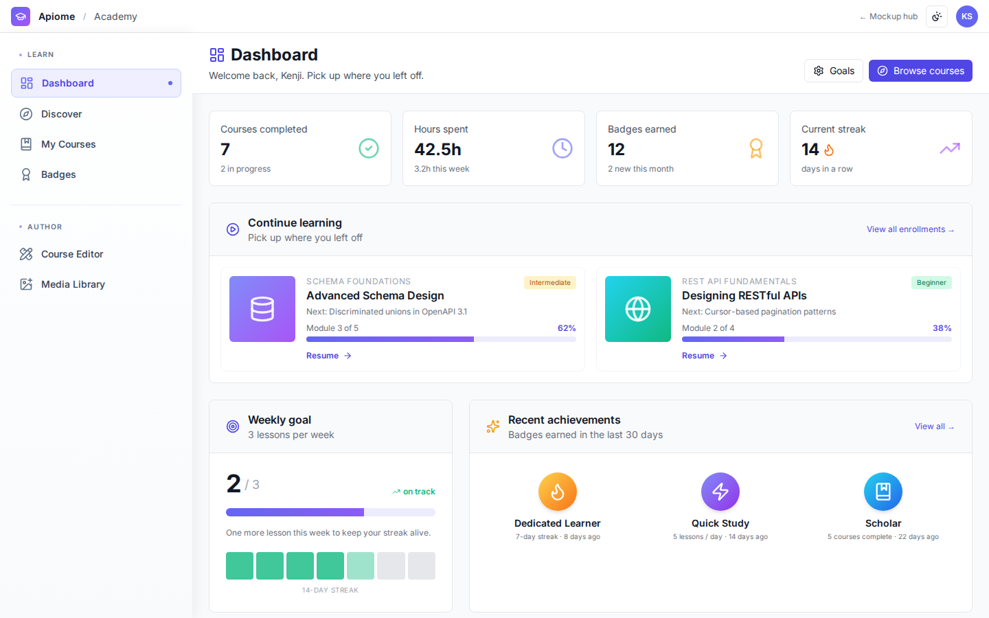 Apiome Academy preview