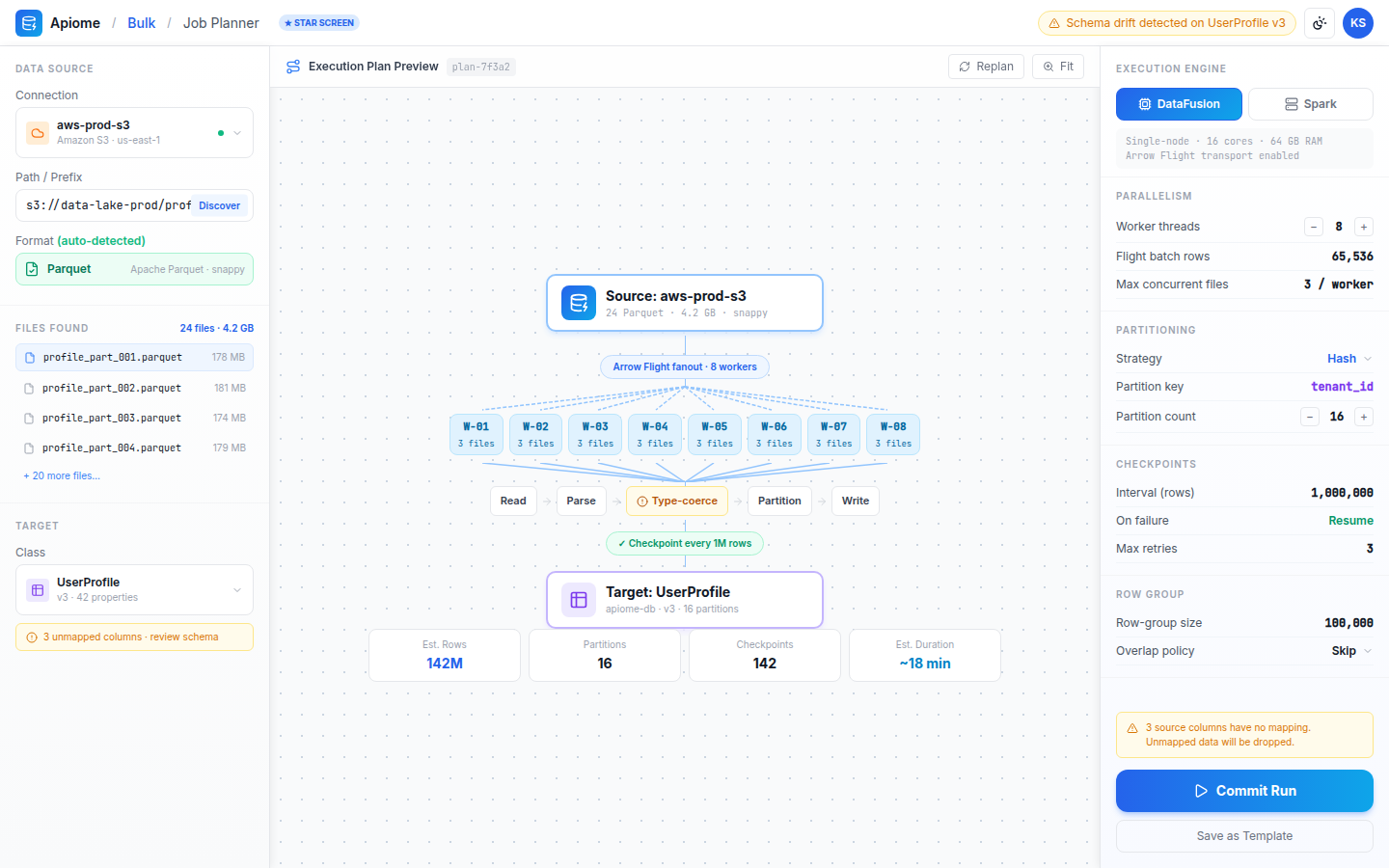 Apiome Bulk preview
