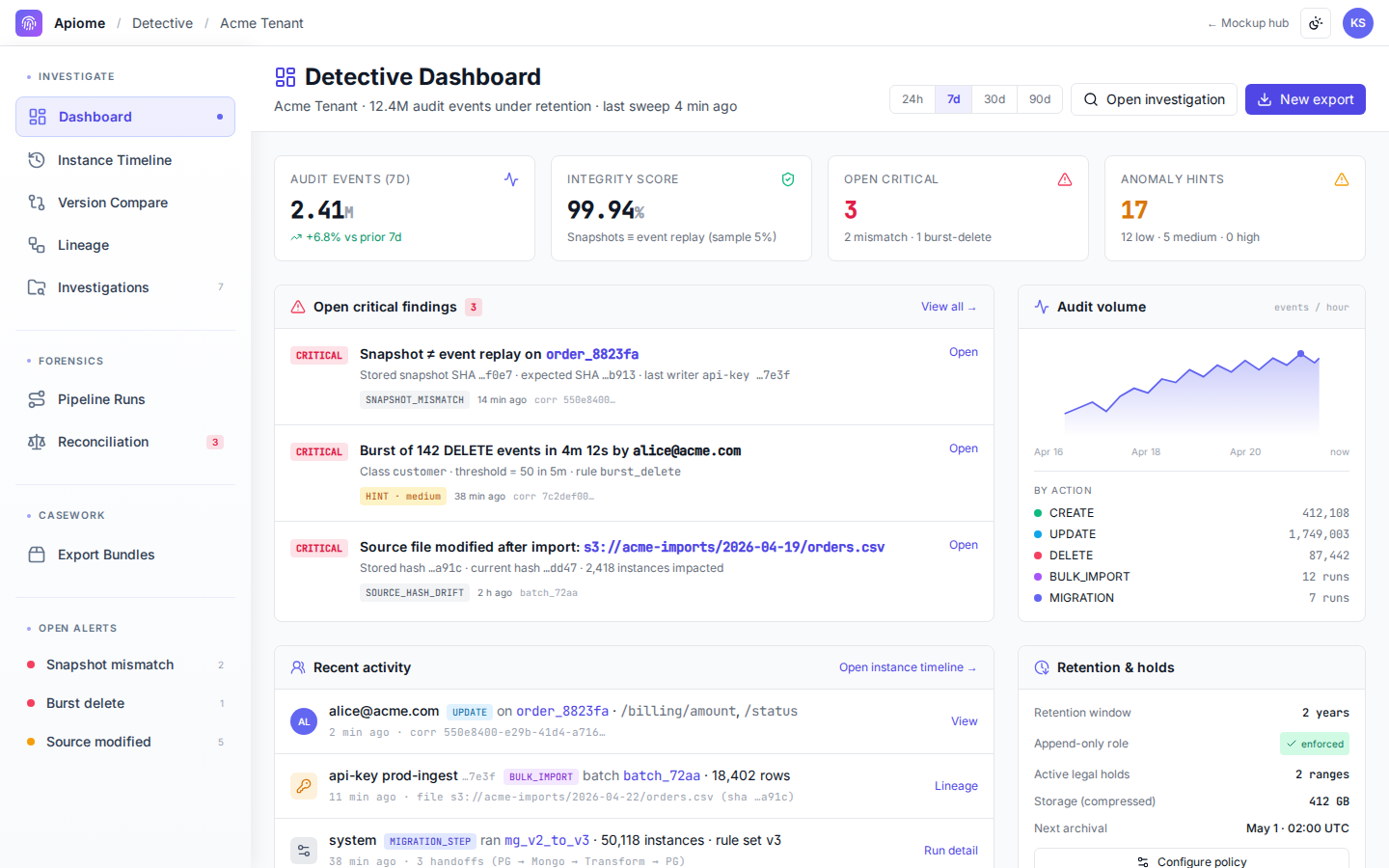 Apiome Detective preview
