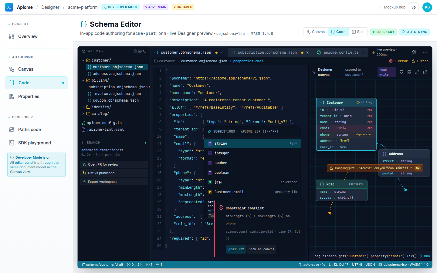 Apiome Developer preview