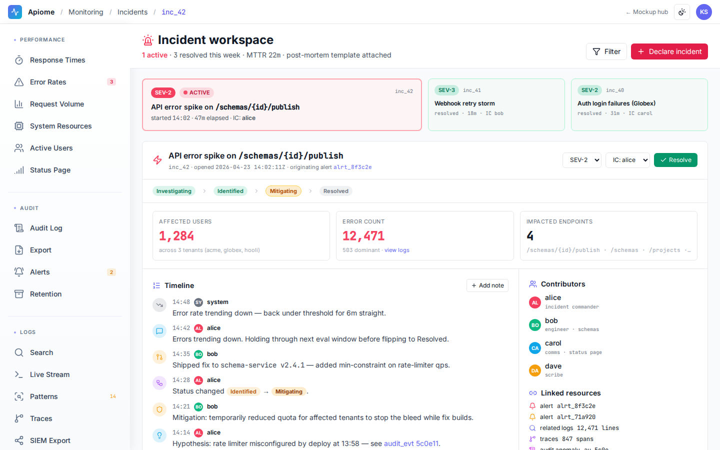 Monitoring — Incident management