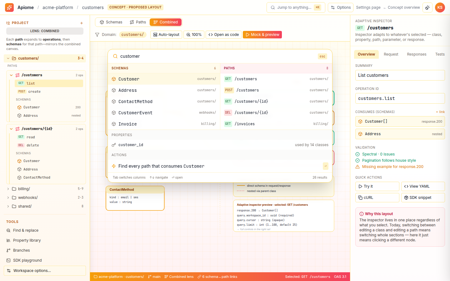 Apiome Workspace preview