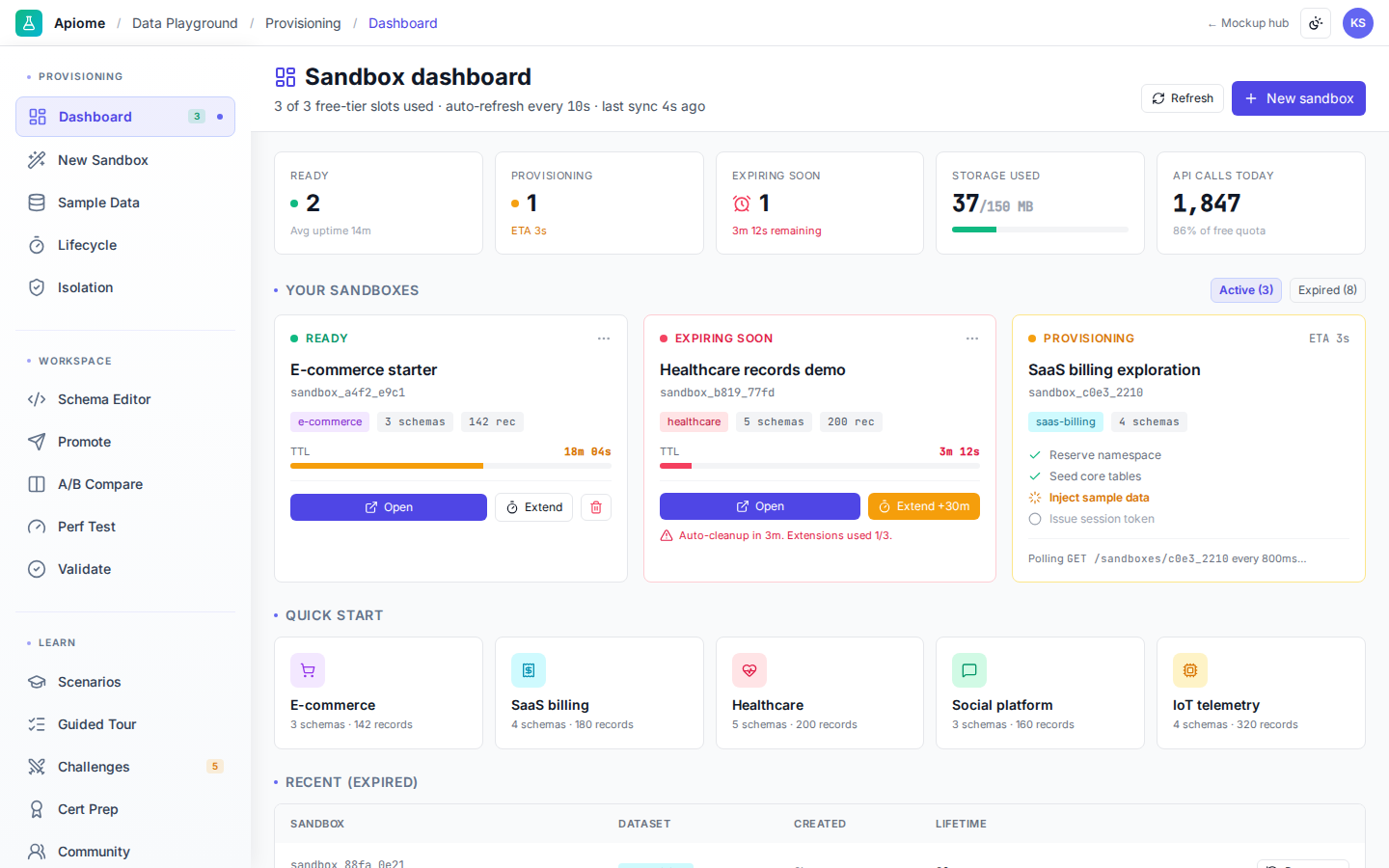 Apiome Playground preview
