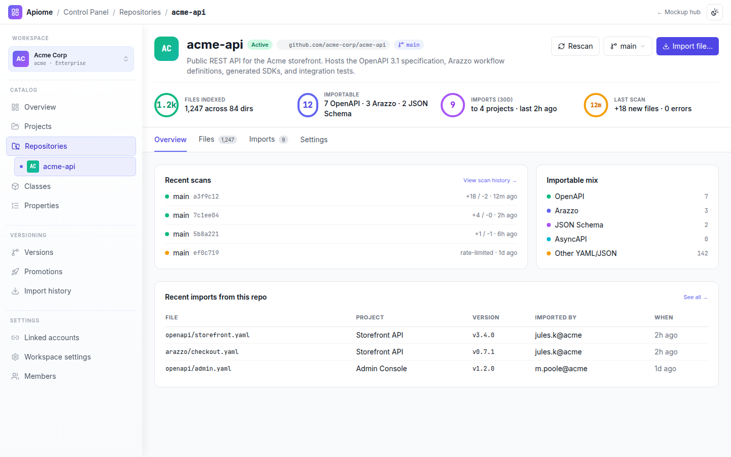 Repositories — Repository detail