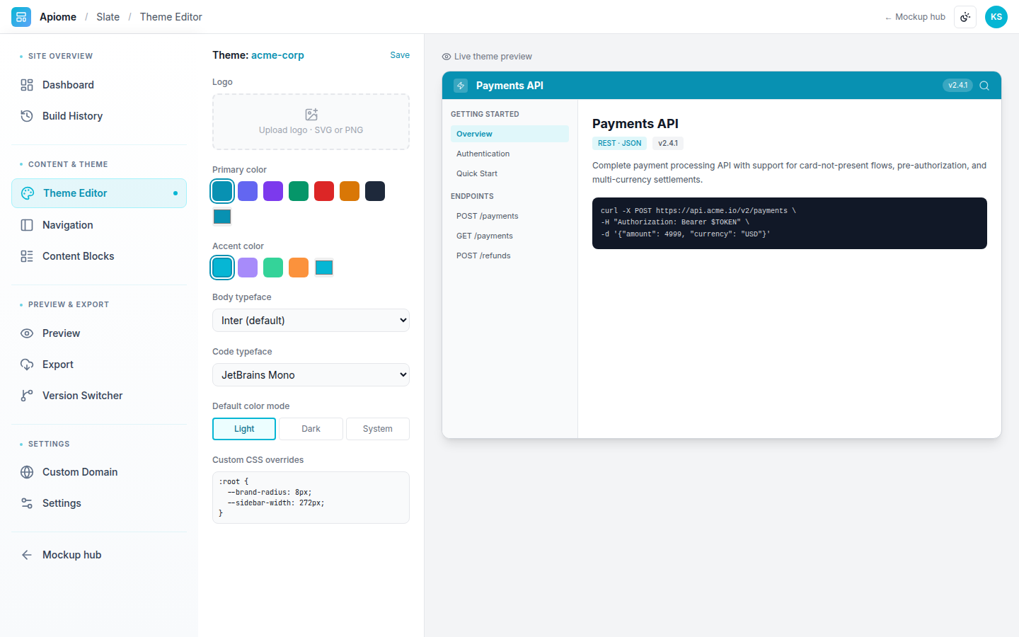 Apiome Slate preview
